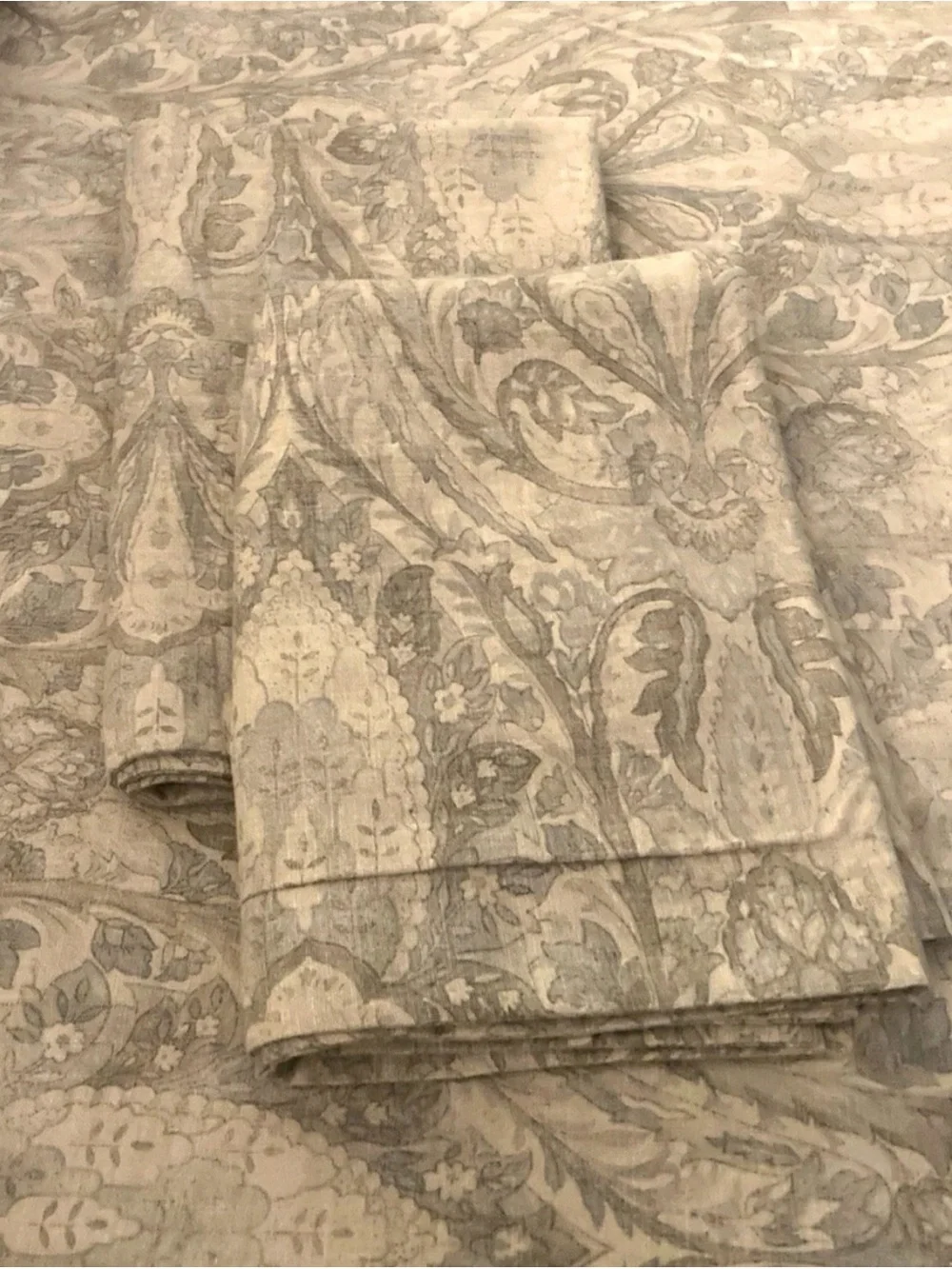 Restoration Hardware Light Gray Damask Comforter
